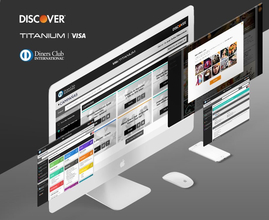 Diners Club · Discover · Visa Titanium: Gestor de campañas